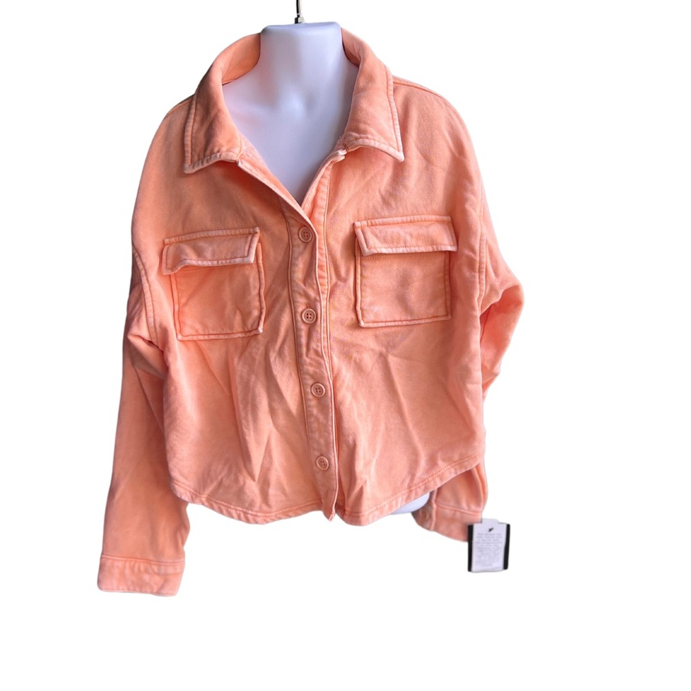 cat and jack girls Orange warm Button Up jacket